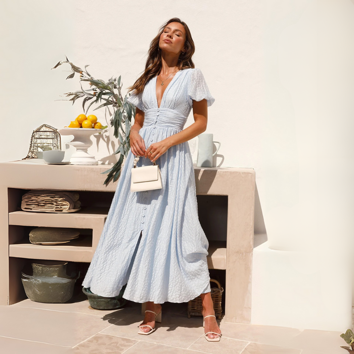 Robe longue fluide pour femme