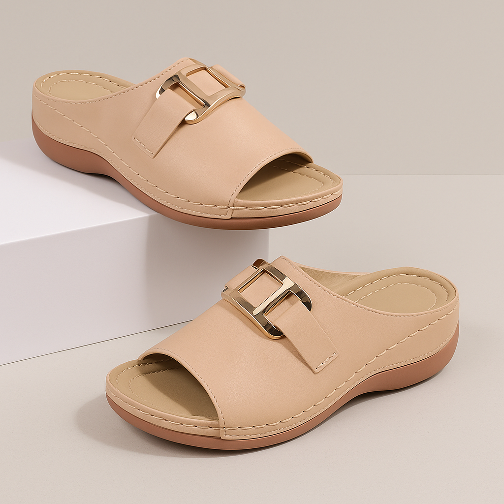 Chaussons d'été à talons compensés pour femmes