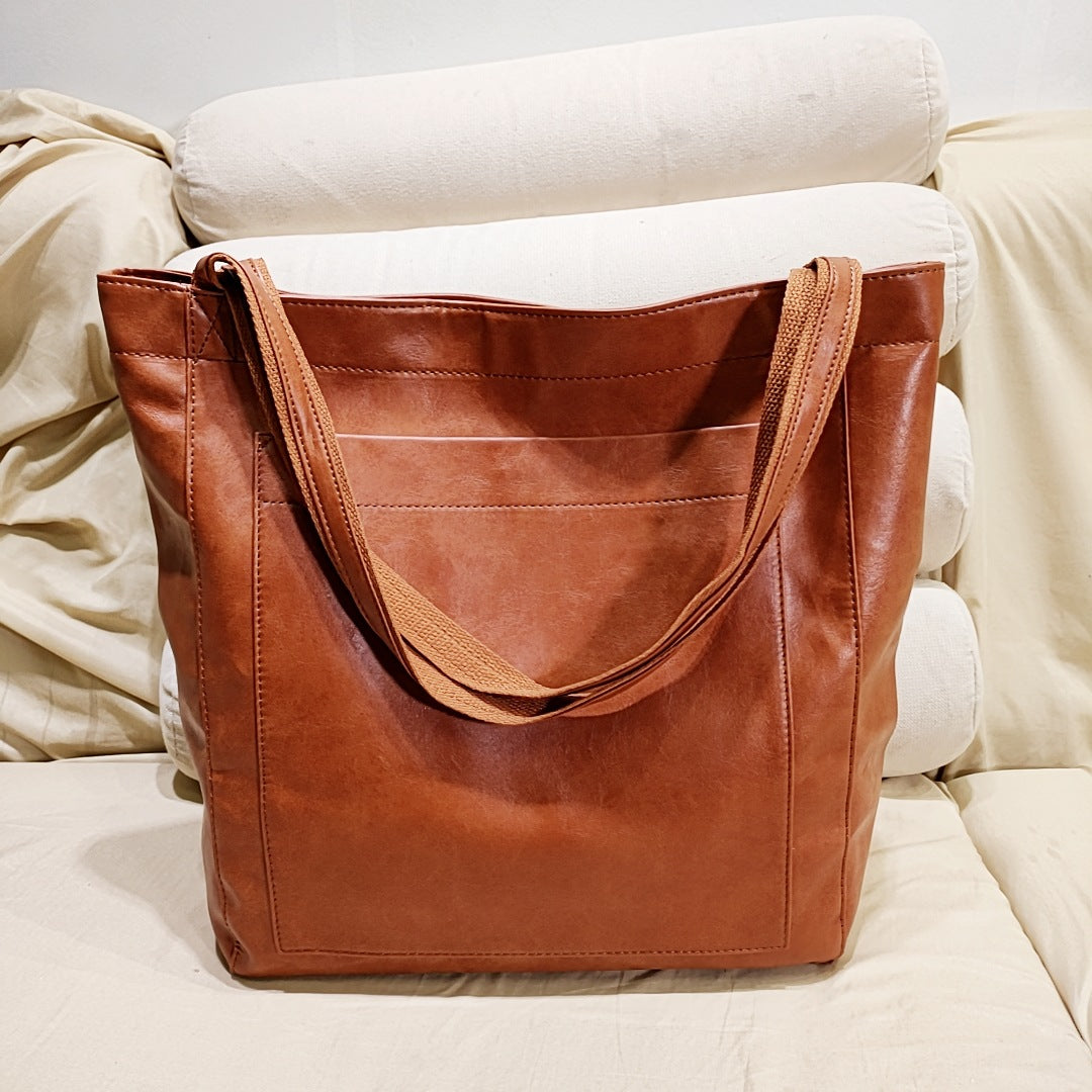 Sac à main élégant en cuir souple pour femme