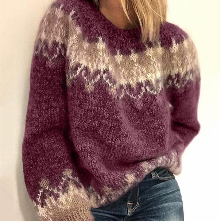 Jade - Pull tricoté robuste avec un motif élégant