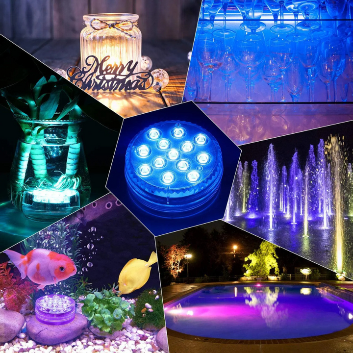 Lampe de piscine submersible à LED avec télécommande RF