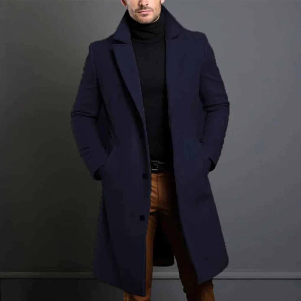 Manteau en laine mélangée pour homme – L'élégance moderne pour les saisons fraîches