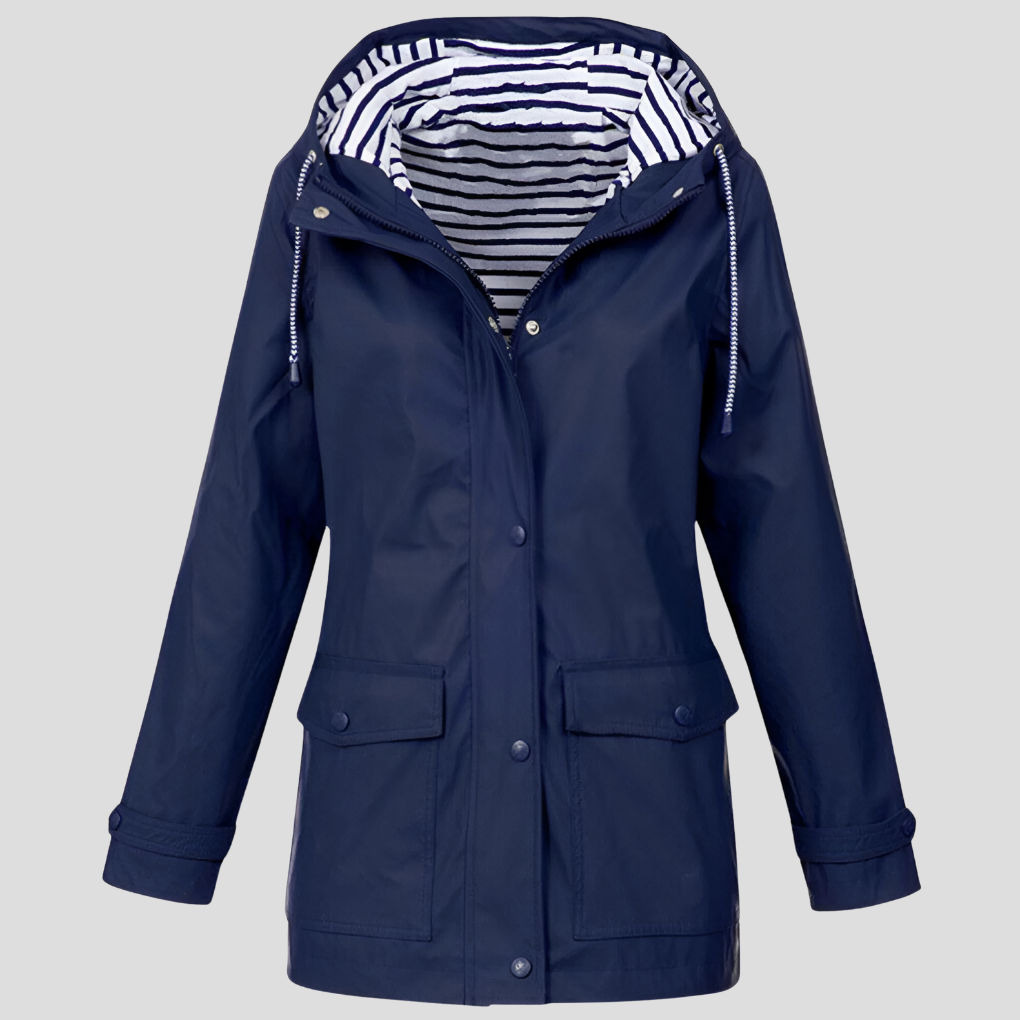 Veste à capuche imperméable et coupe-vent pour femme