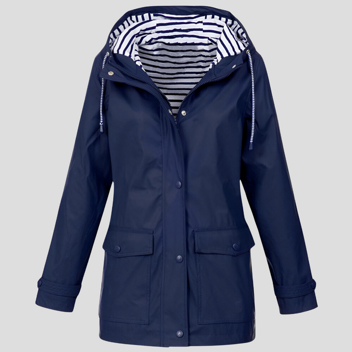 Veste à capuche imperméable et coupe-vent pour femme