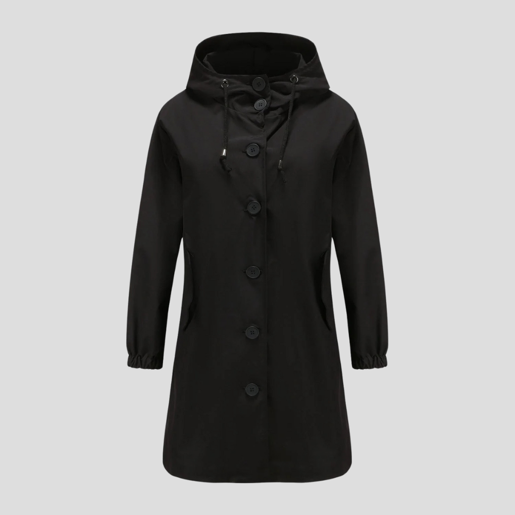 Veste de pluie imperméable à capuche pour femme