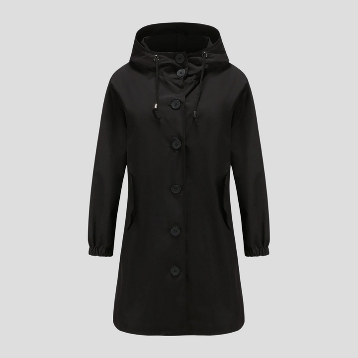 Veste de pluie imperméable à capuche pour femme