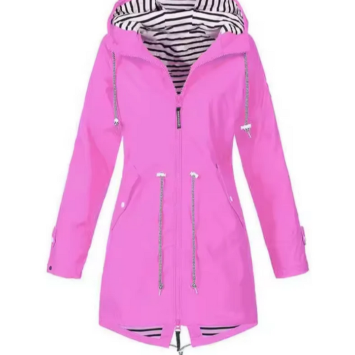 Veste imperméable à capuche pour femme