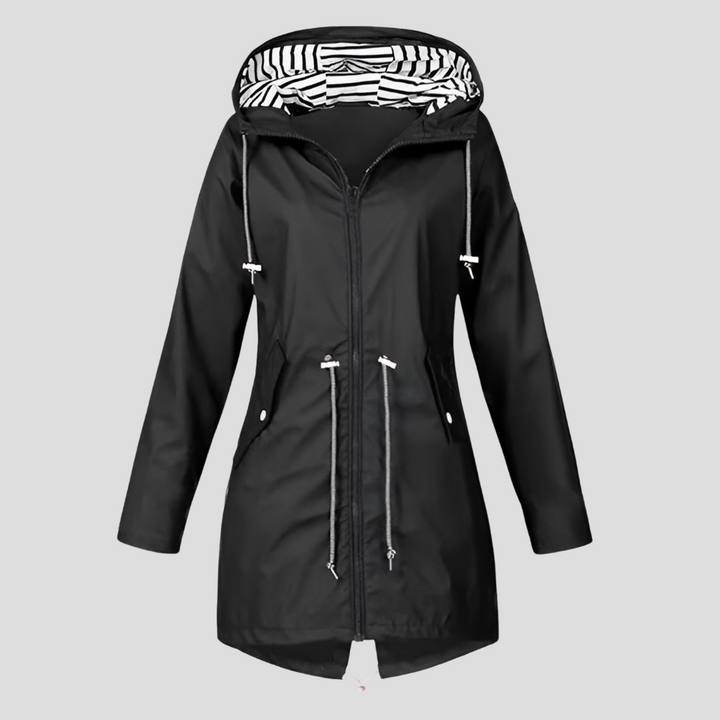 Veste imperméable à capuche pour femme