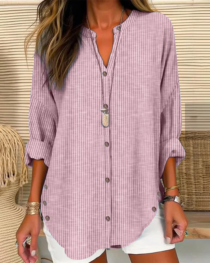 Valerie – Top tendance à imprimé rayé et coupe stylée