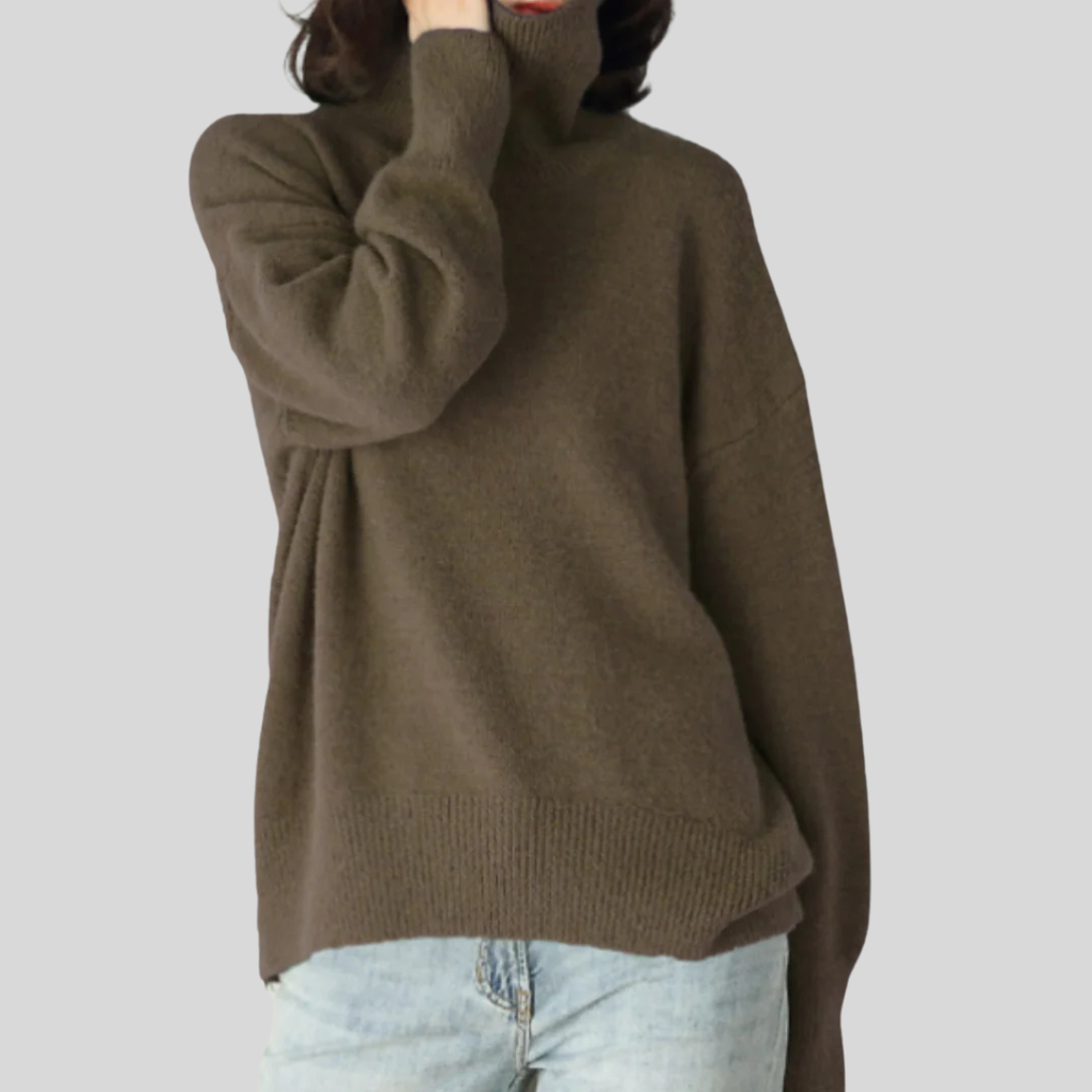 Pull à col roulé moderne pour femme