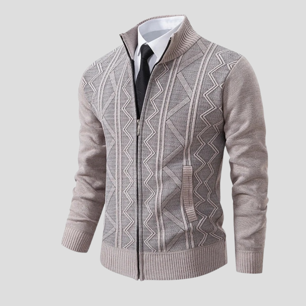 Cardigan pour hommes – Pièce superposée de style tricot