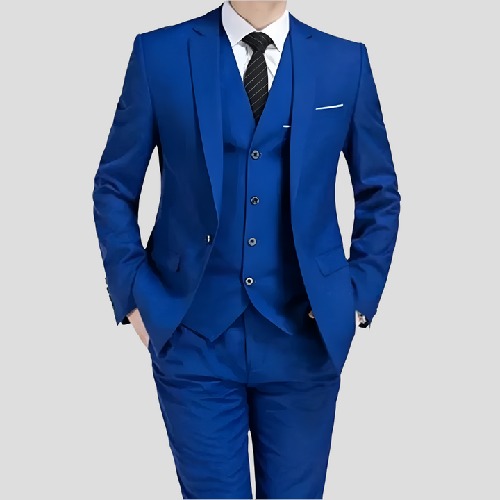 Costume trois pièces noir pour homme