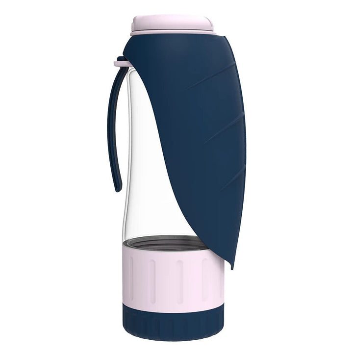Bouteille d'eau et de nourriture portable pour chiens avec design 2 en 1
