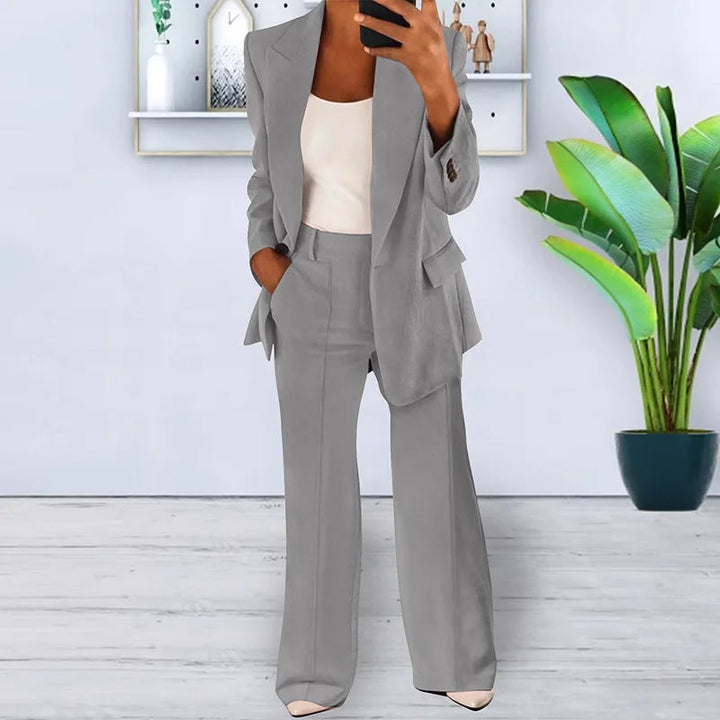 Tailleur-pantalon pour femme avec pantalon large