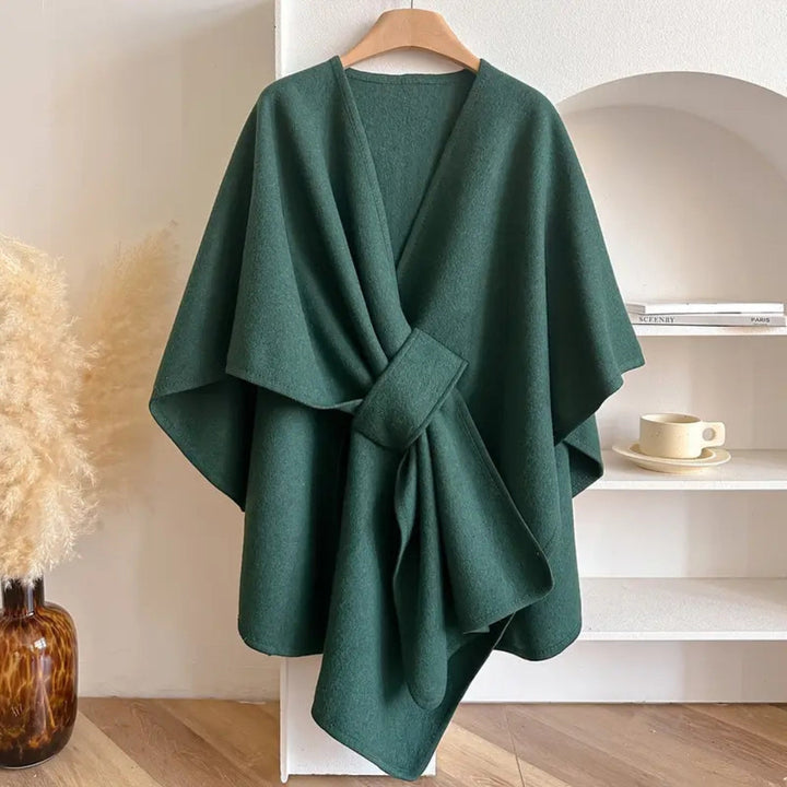 Manteau châle coupe-vent luxueux pour femme