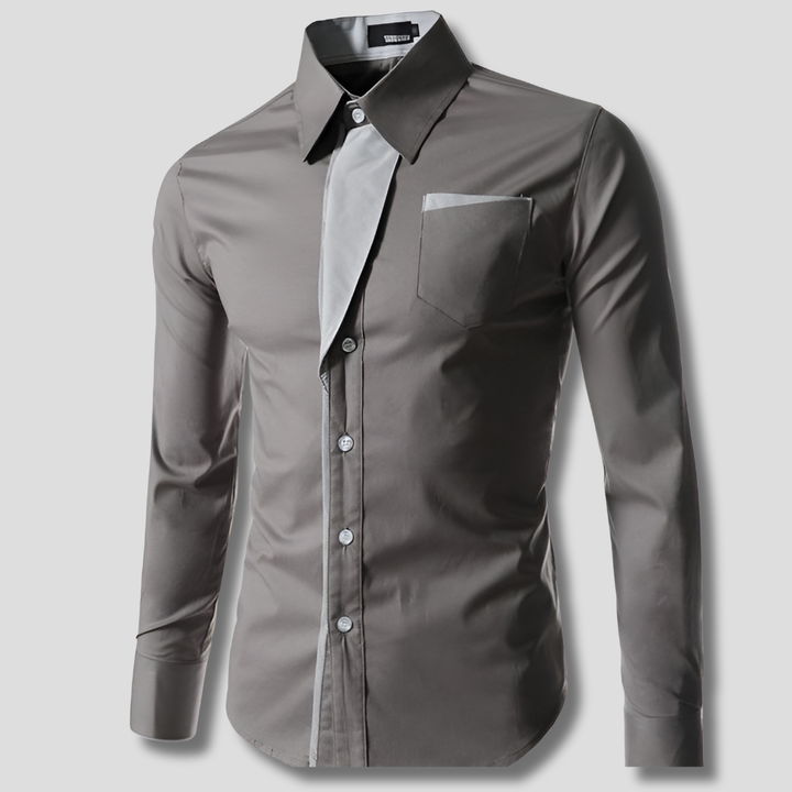 Chemise à manches longues pour homme – Modèle classique en coton