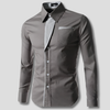 Chemise à manches longues pour homme – Modèle classique en coton