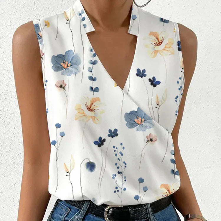 Haut chic sans manches pour femme