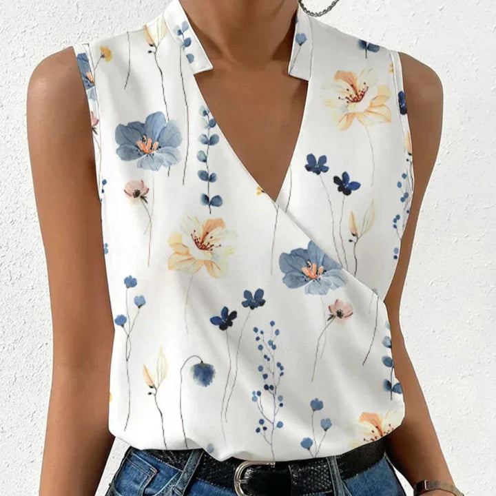 Haut chic sans manches pour femme