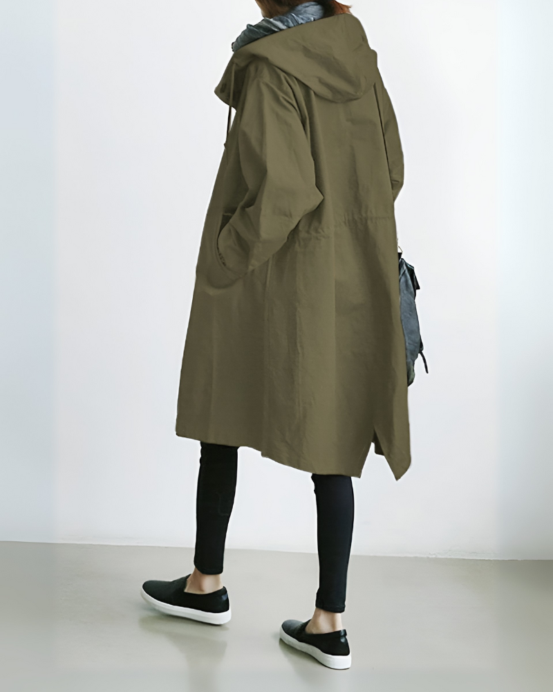 Trench-coat classique à capuche