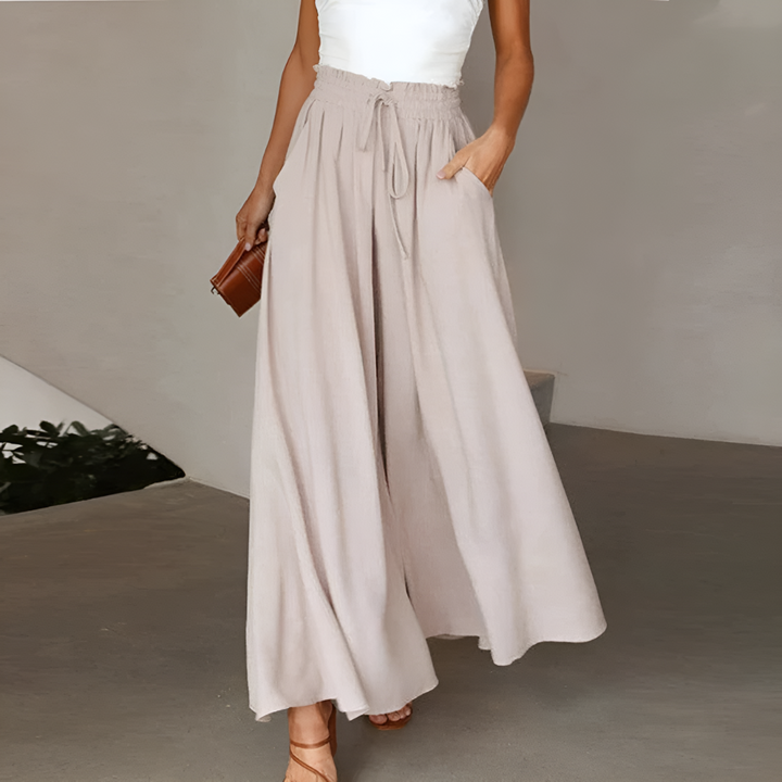 Jupe-pantalon d'été décontractée à taille élastique
