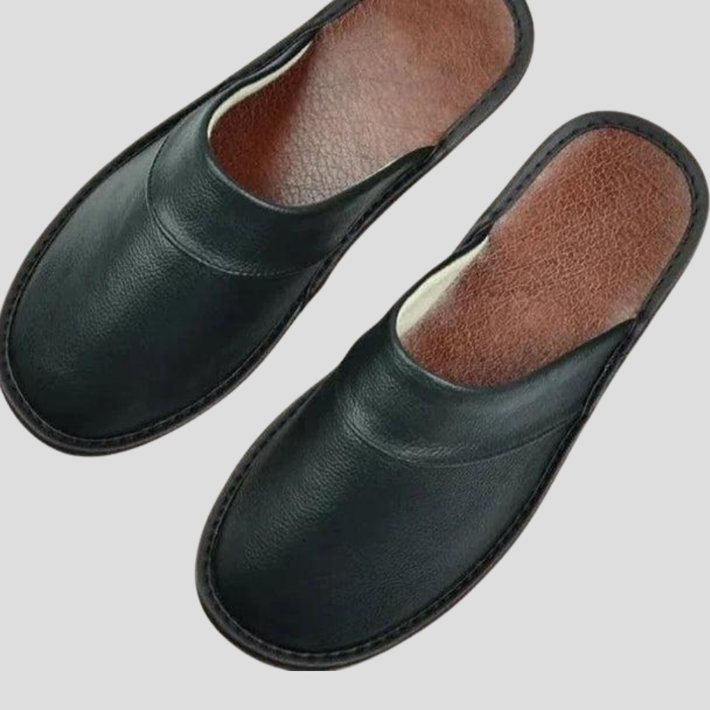 Chaussons en cuir pour hommes