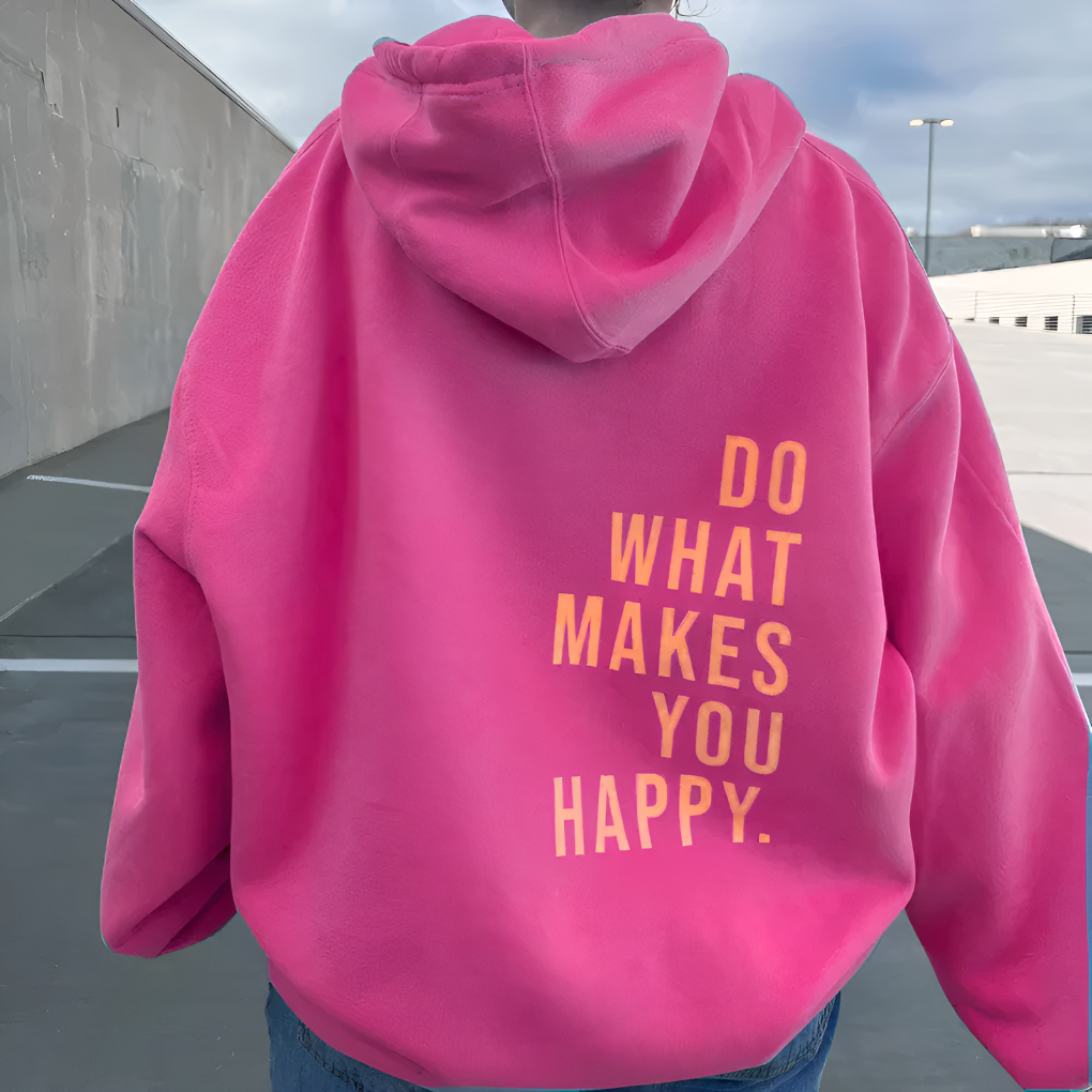 Sweat-shirt à capuche unisexe Happy