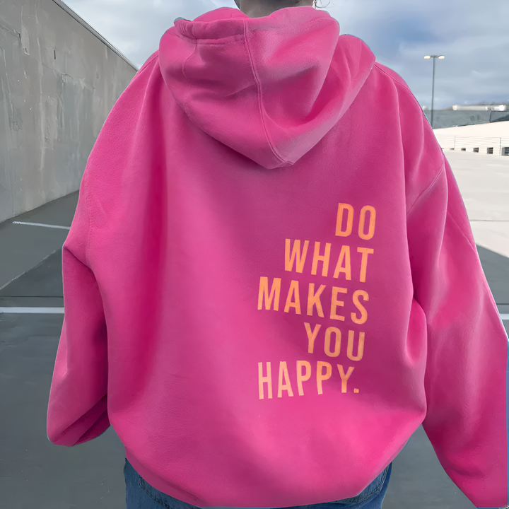 Sweat-shirt à capuche unisexe Happy