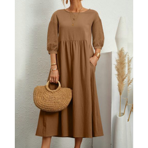 Camila – Robe d'Été Élégante à Smocks pour Femme