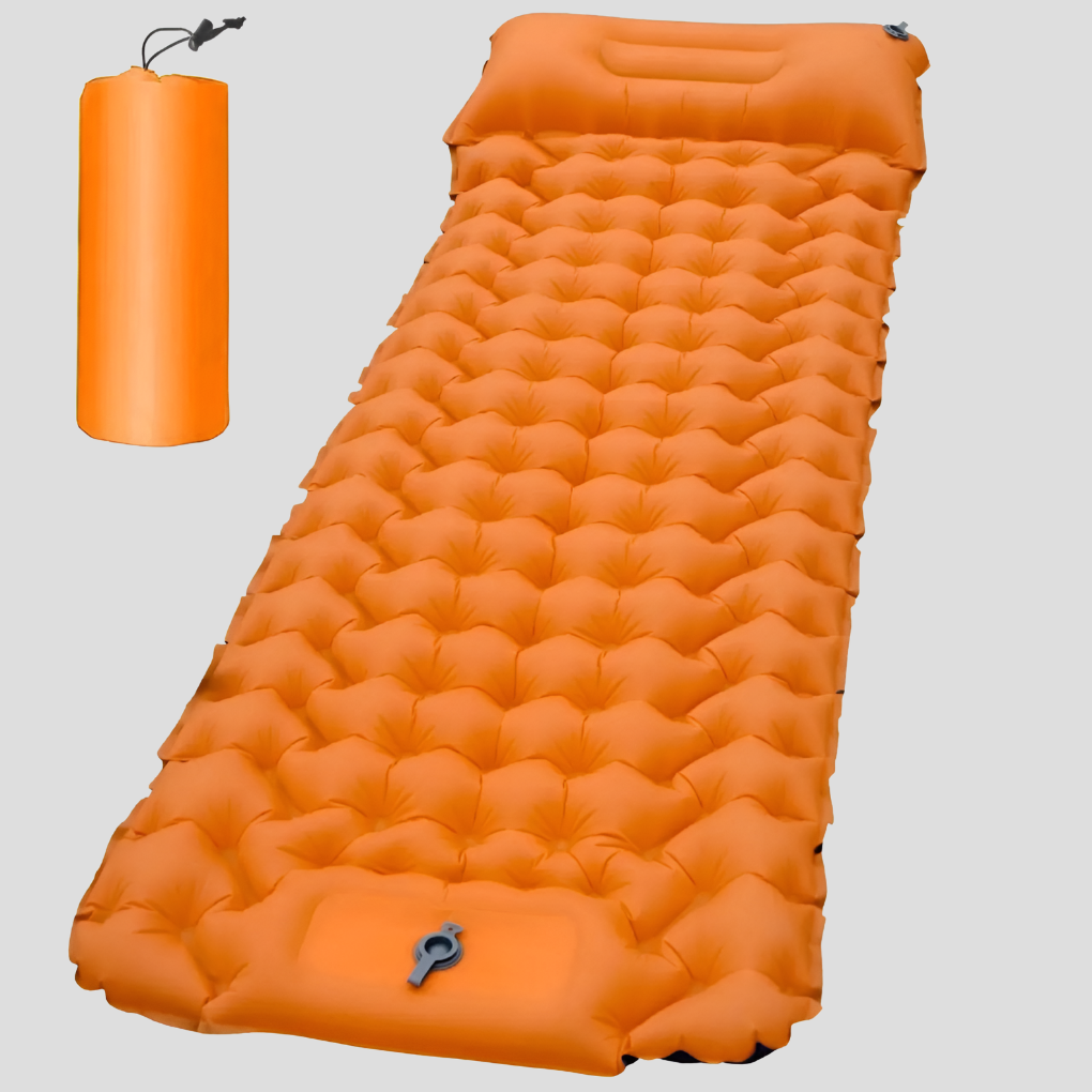 Matelas gonflable avec oreiller intégré