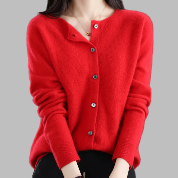 Cardigan à col rond pour femme