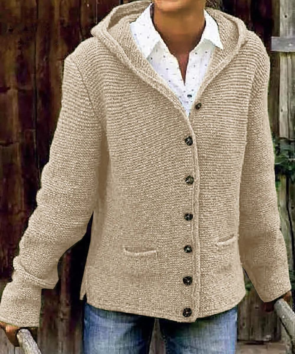 Mara - Cardigan chaud avec bouton pour femme