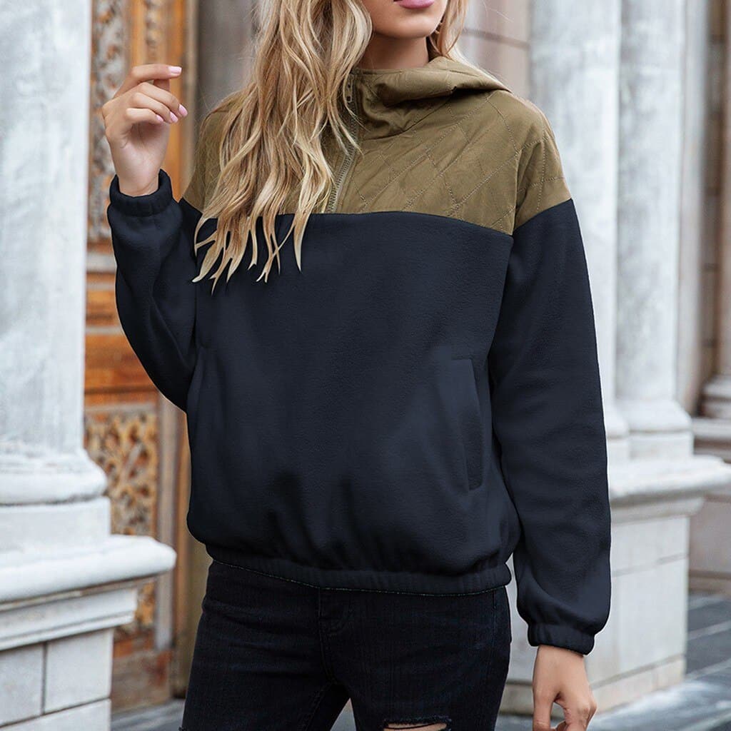 Flo - Sweat à capuche bicolore à la mode