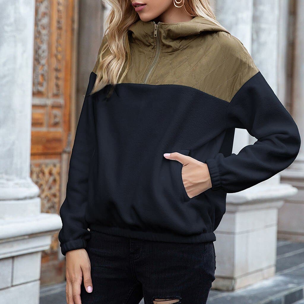 Flo - Sweat à capuche bicolore à la mode