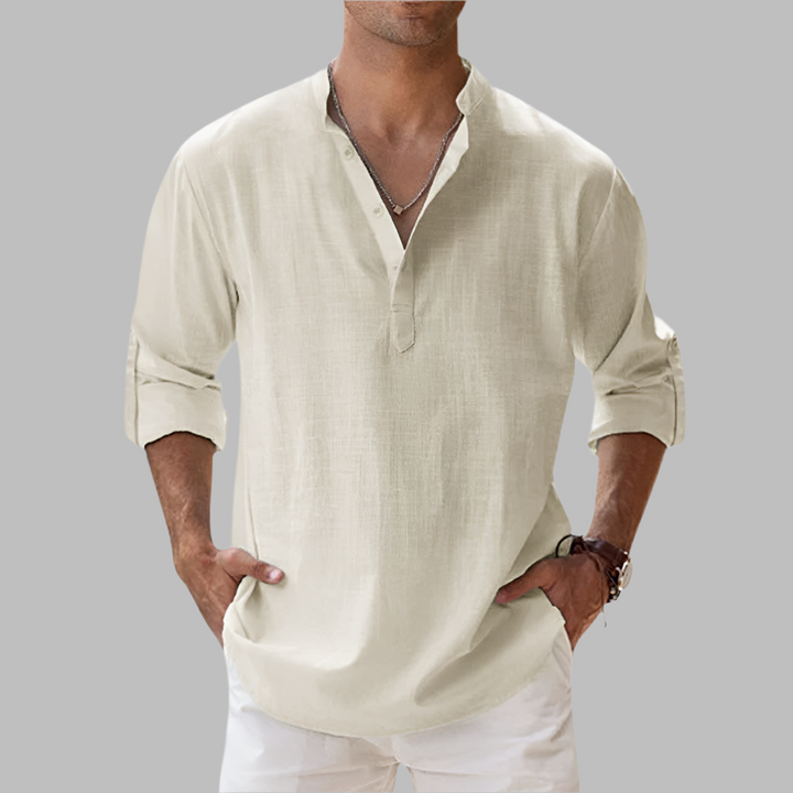 Chemise d'été décontractée en lin pour homme