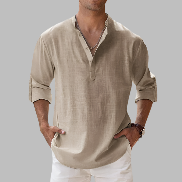 Chemise d'été décontractée en lin pour homme