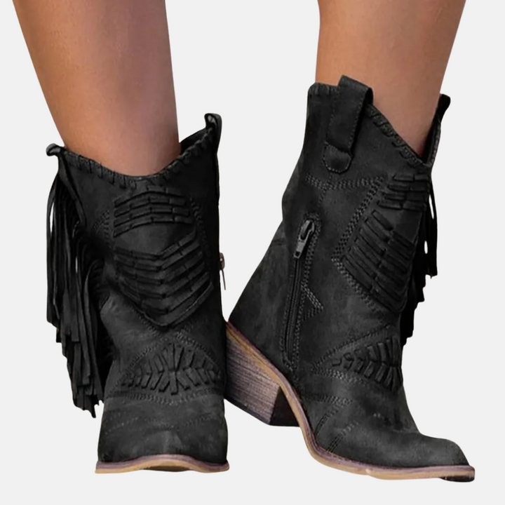 Bottes à pompons élégantes et chics pour femmes