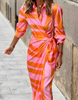 Robe portefeuille d'été avec col