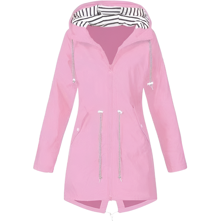 Veste imperméable à capuche pour femme