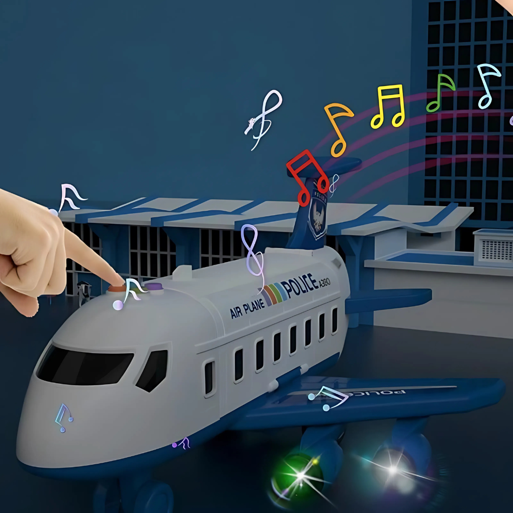 Avion de passagers déformable en jouet