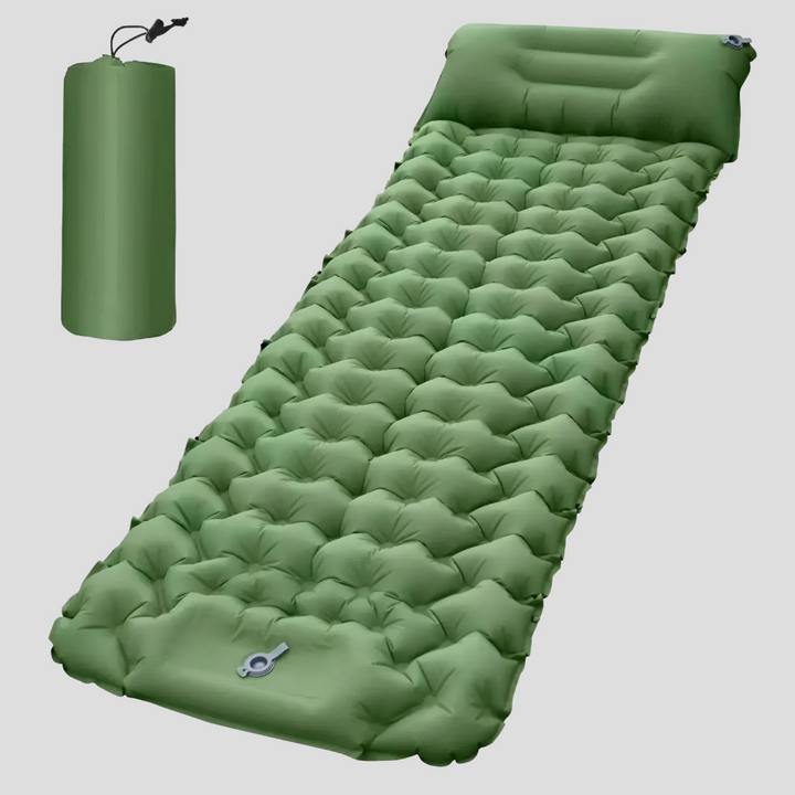 Matelas gonflable avec oreiller intégré
