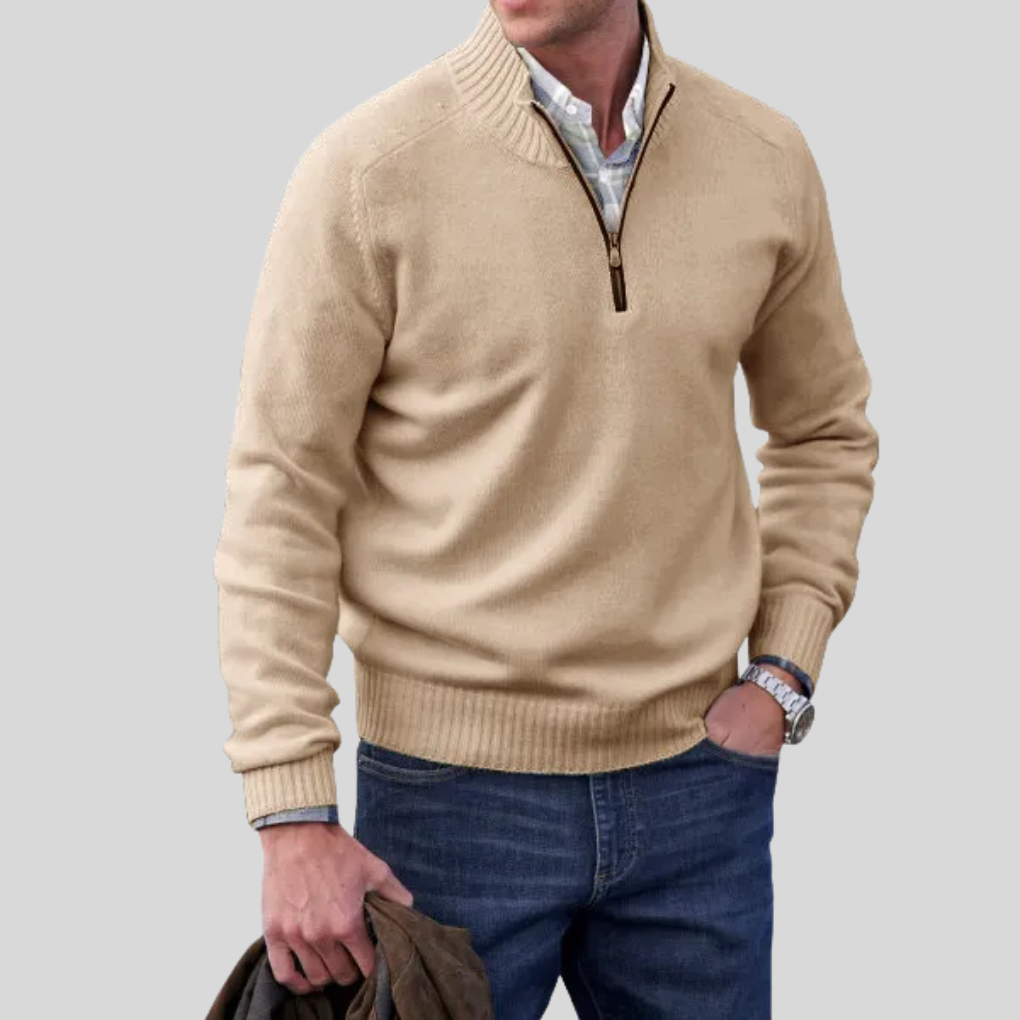 Pull zippé pour homme