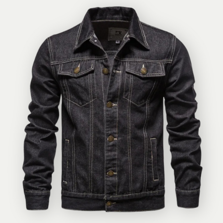 Veste camionneur en jean pour homme, style classique pour un usage quotidien