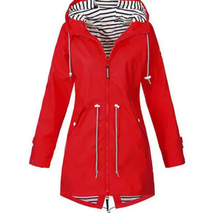 Veste imperméable à capuche pour femme