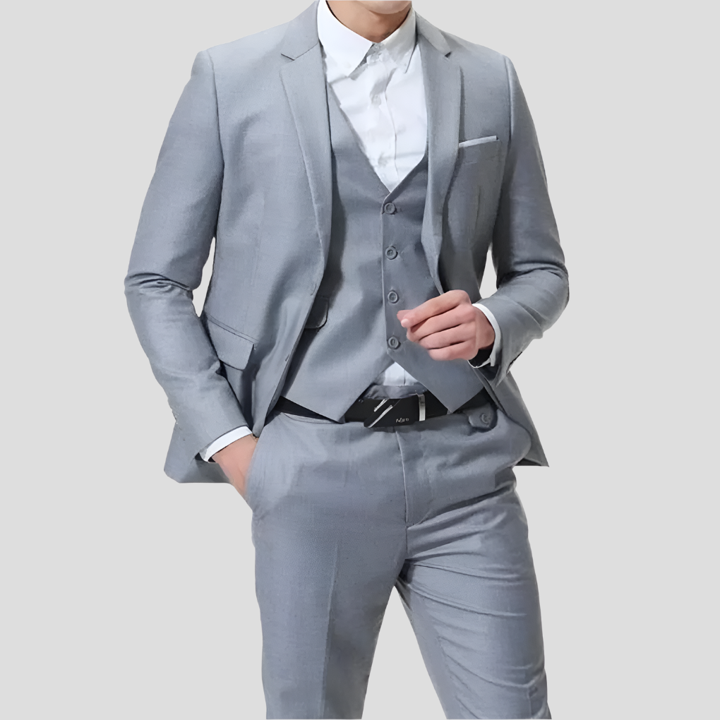 Costume trois pièces noir pour homme