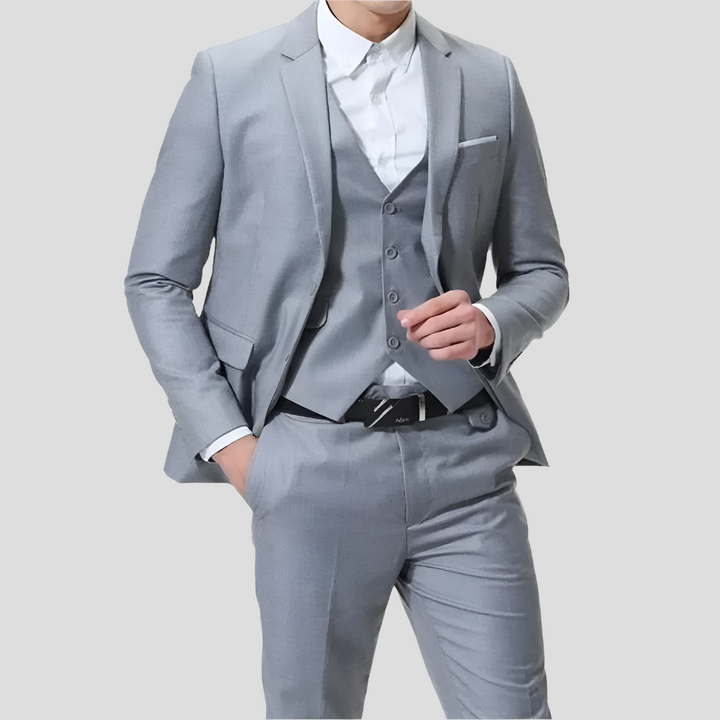 Costume trois pièces noir pour homme