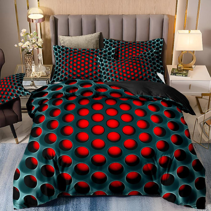 Parure de Lit 3 Pièces avec Motif Galactique en 3D
