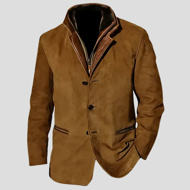 Veste rétro à col contrasté pour homme