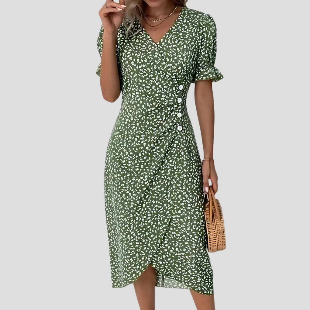 Robe midi fleurie élégante pour femme