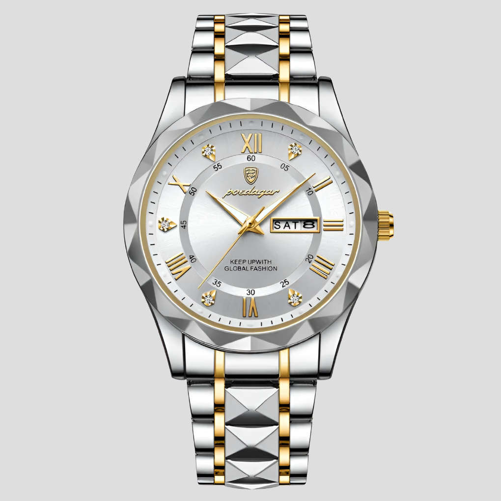 Montre de luxe en acier inoxydable pour homme, idéale au quotidien